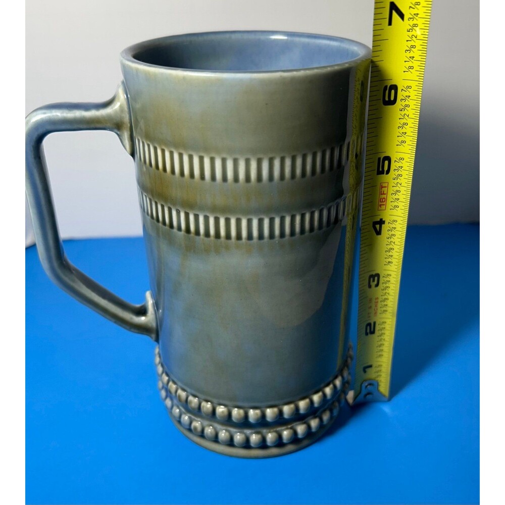 Vintage   Irish Porcelain Beer Stein Tankard Mug Glossy Rich Olive Green Grade A - Picture 6 of 7